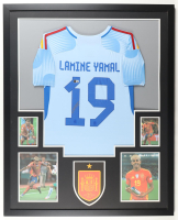 Lamine Yamal Signed Custom Framed Jersey Display with Photos (Beckett) at PristineAuction.com