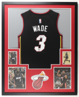 Dwayne Wade Signed Custom Framed Jersey Display with Photos (Beckett) at PristineAuction.com
