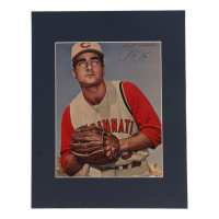Joey Jay Signed Reds Custom Matted Photo (JSA) at PristineAuction.com