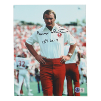 Barry Switzer Signed Oklahoma Sooners 8x10 Photo Inscribed "157-29-4" (Beckett) at PristineAuction.com