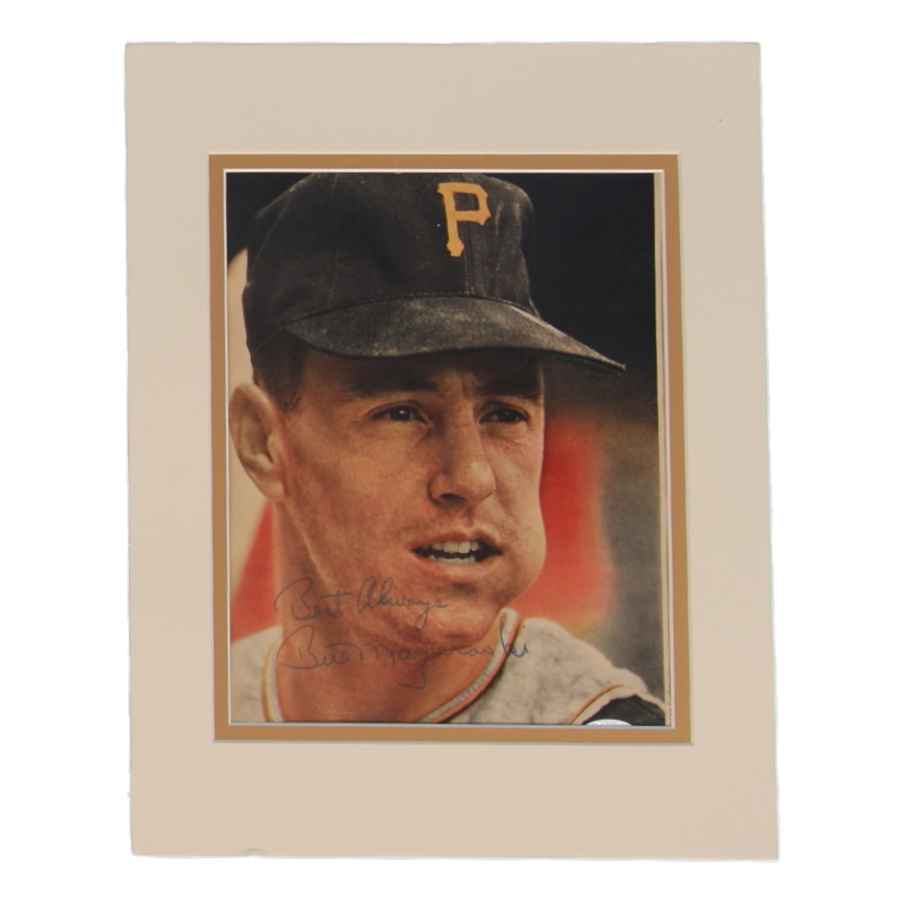 Bill Mazeroski Signed Pirates Custom Matted Photo Inscribed "Best Always" (JSA) at PristineAuction.com