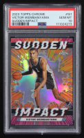 Victor Wembanyama 2023-24 Topps Chrome Sudden Impact #SI1 RC (PSA 10) at PristineAuction.com