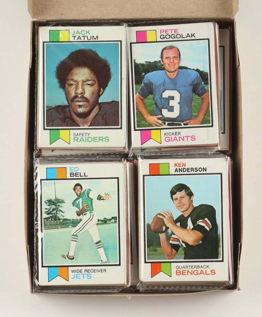 1973 Topps Football Cello Fun Pack Vending Box with (20) Packs at PristineAuction.com 1973 Topps Football Cello Fun Pack Vending Box with (20) Packs at PristineAuction.com