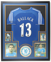 Michael Ballack Signed Custom Framed Jersey Display with Photos (Beckett) at PristineAuction.com