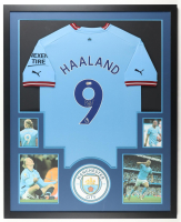 Erling Haaland Signed Custom Framed Jersey Display with Photos (Beckett) at PristineAuction.com
