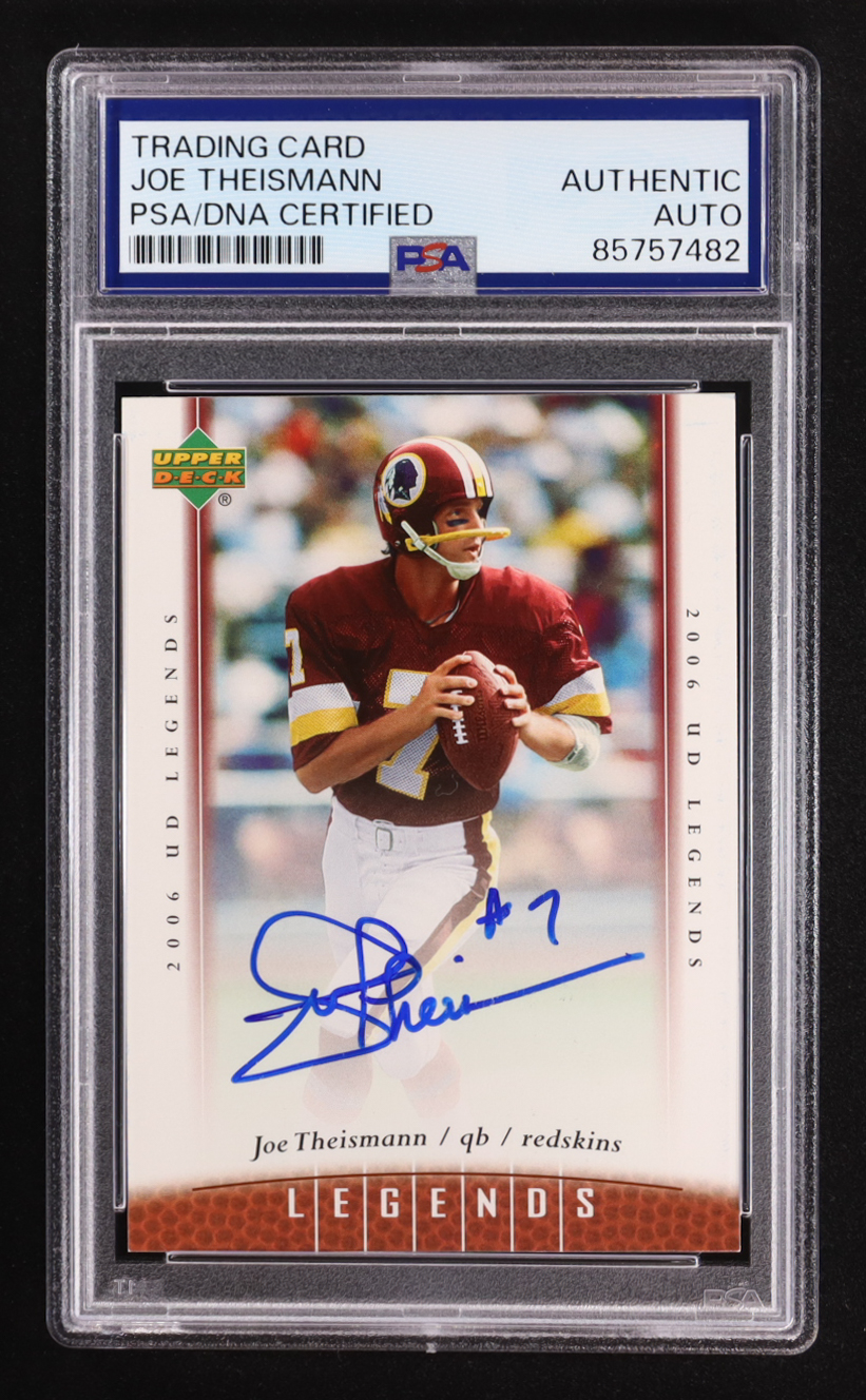 Joe Theismann Signed 2006 Upper Deck Legends #25 (PSA) at PristineAuction.com Joe Theismann Signed 2006 Upper Deck Legends #25 (PSA) at PristineAuction.com