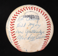 OIL Baseball Signed by (12) with Enos Slaughter, Larry MacPhail, Donn Clendenon, Mickey Owen with Multiple Inscriptions (JSA) at PristineAuction.com