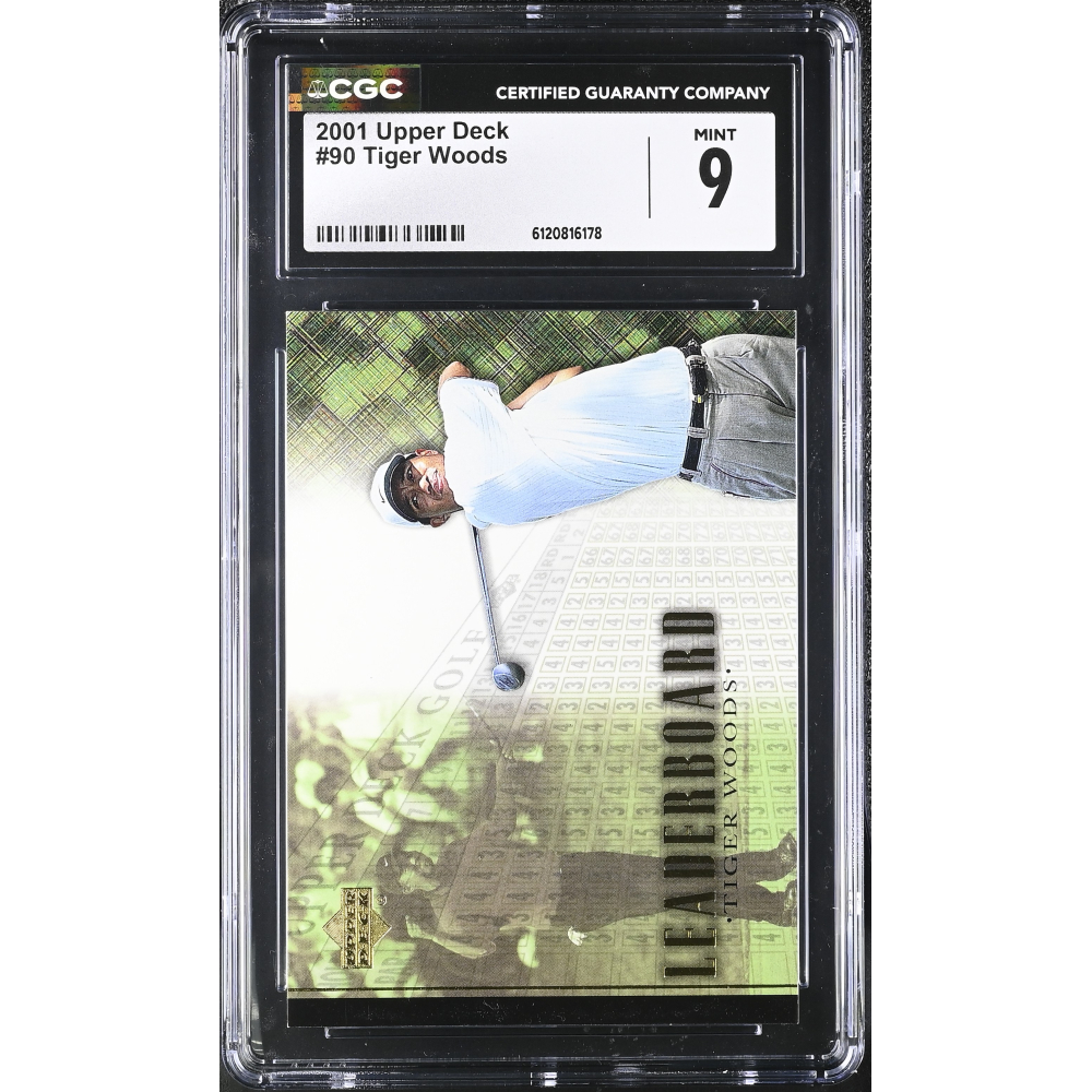 Tiger Woods 2001 Upper Deck #90 LB RC (CGC 9) at PristineAuction.com
