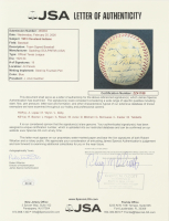 Texas League Baseball with Display Case Signed by (19) with Al Lopez, Early Wynn, Larry Doby, Ray Boone with Multiple Inscriptions (PSA & JSA) at PristineAuction.com