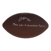 Jordan Faison Signed NFL Football Inscribed "Play Like a Champion Today!" (JSA) at PristineAuction.com