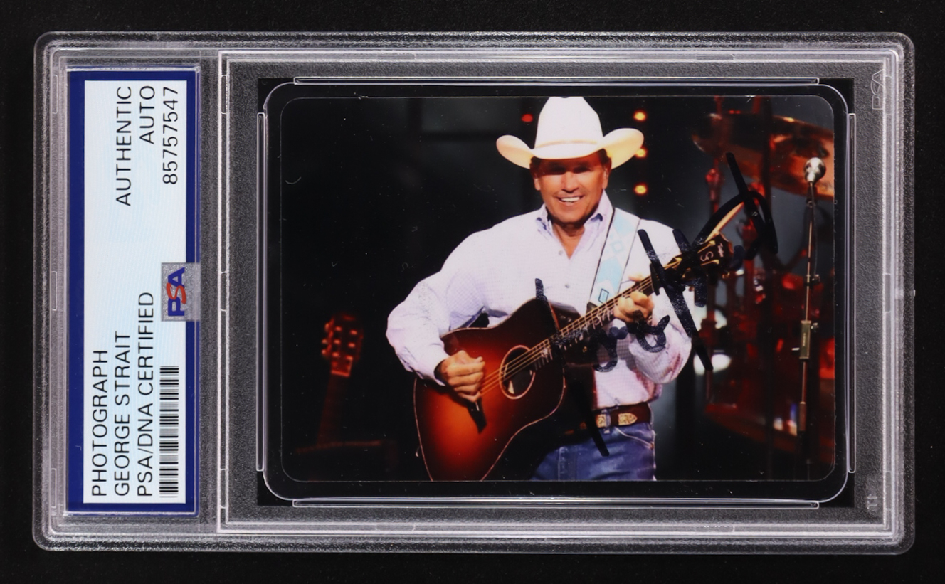 George Strait Signed Photograph (PSA) at PristineAuction.com George Strait Signed Photograph (PSA) at PristineAuction.com