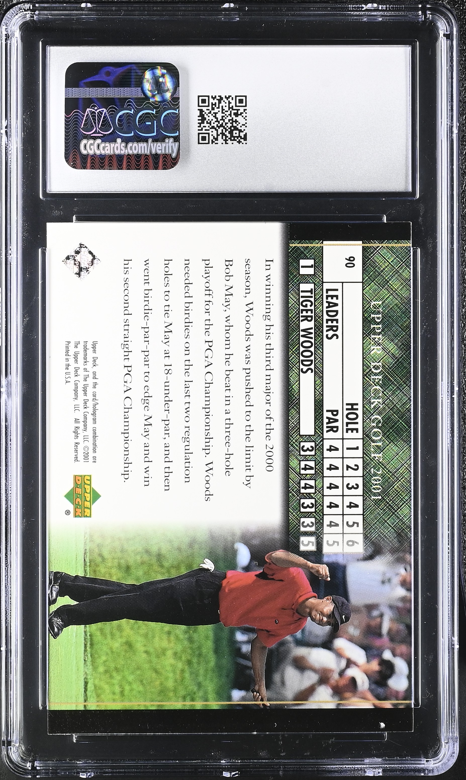 Tiger Woods 2001 Upper Deck #90 LB RC (CGC 9) at PristineAuction.com Tiger Woods 2001 Upper Deck #90 LB RC (CGC 9) at PristineAuction.com