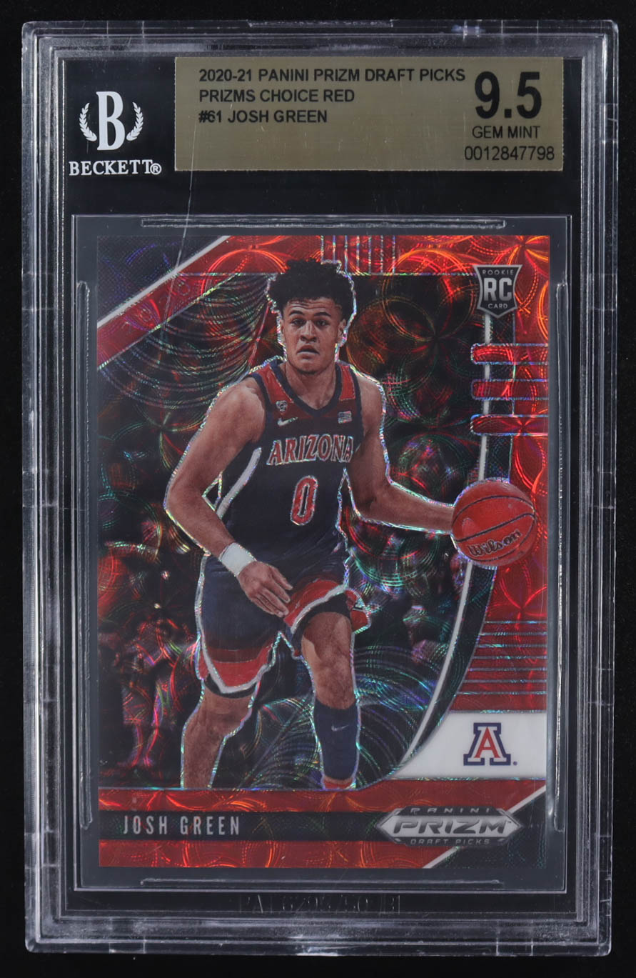 Josh Green 2020-21 Panini Prizm Draft Picks Prizms Choice Red #61 #37/88 RC (BGS 9.5) at PristineAuction.com Josh Green 2020-21 Panini Prizm Draft Picks Prizms Choice Red #61 #37/88 RC (BGS 9.5) at PristineAuction.com