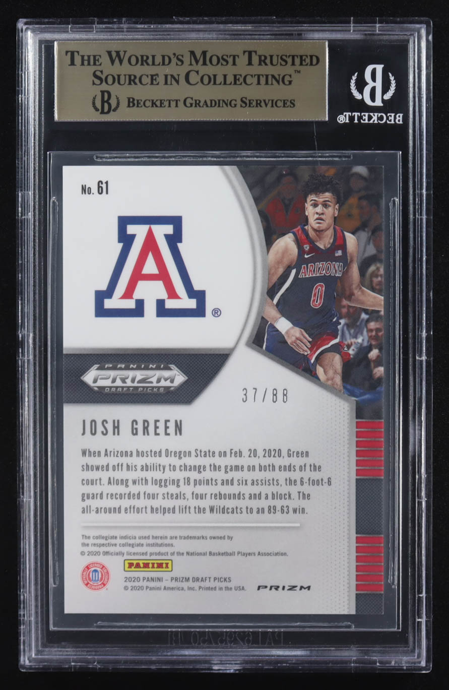 Josh Green 2020-21 Panini Prizm Draft Picks Prizms Choice Red #61 #37/88 RC (BGS 9.5) at PristineAuction.com Josh Green 2020-21 Panini Prizm Draft Picks Prizms Choice Red #61 #37/88 RC (BGS 9.5) at PristineAuction.com