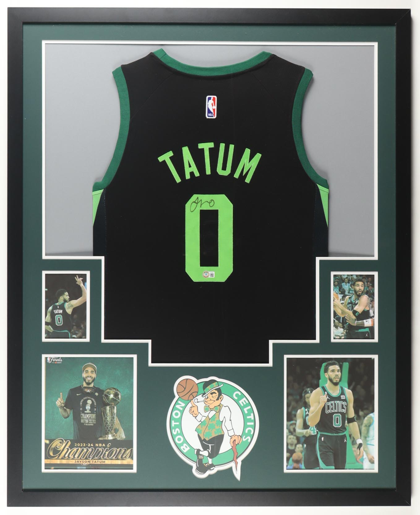 Jayson Tatum Signed Custom Framed Jersey Display with Photos (Beckett) at PristineAuction.com Jayson Tatum Signed Custom Framed Jersey Display with Photos (Beckett) at PristineAuction.com
