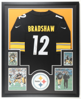 Terry Bradshaw Signed Custom Framed Steelers Authentic Nike Jersey Display with Photos (Beckett) at PristineAuction.com