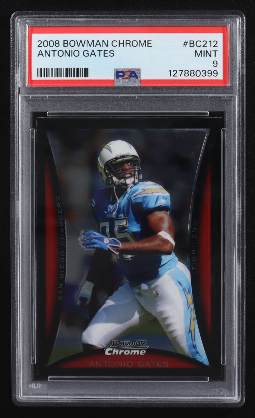 Antonio Gates 2008 Bowman Chrome #BC212 (PSA 9) at PristineAuction.com Antonio Gates 2008 Bowman Chrome #BC212 (PSA 9) at PristineAuction.com