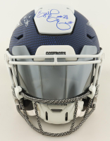 Dak Prescott & Ezekiel Elliott Signed Cowboys Custom Authentic On-Field Hydro-Dipped SpeedFlex Helmet with Visor (Beckett) at PristineAuction.com