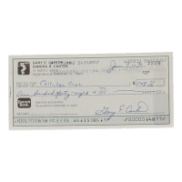 Gary E. Carter Signed 1990 Barnett Bank Personal Check (JSA) at PristineAuction.com