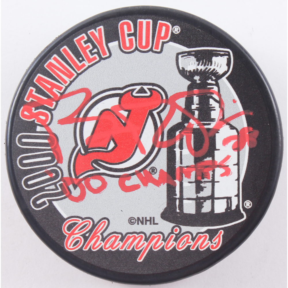 Brian Rafalski Signed 2000 Devils Stanley Cup Champions Logo Hockey Puck Inscribed "00 Champs" (JSA) at PristineAuction.com
