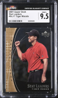 Tiger Woods 2001 Upper Deck Stat Leaders #SL17 RC (CGC 9.5) at PristineAuction.com