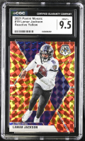Lamar Jackson 2021 Panini Mosaic Mosaic Reactive Yellow #19 (CGC 9.5) at PristineAuction.com
