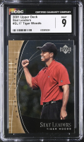 Tiger Woods 2001 Upper Deck Stat Leaders #SL17 RC (CGC 9) at PristineAuction.com