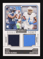 Jaxon Smith-Njigba / Quentin Johnston 2023 Panini Contenders Rookie Ticket Dual Swatches #14 RC at PristineAuction.com