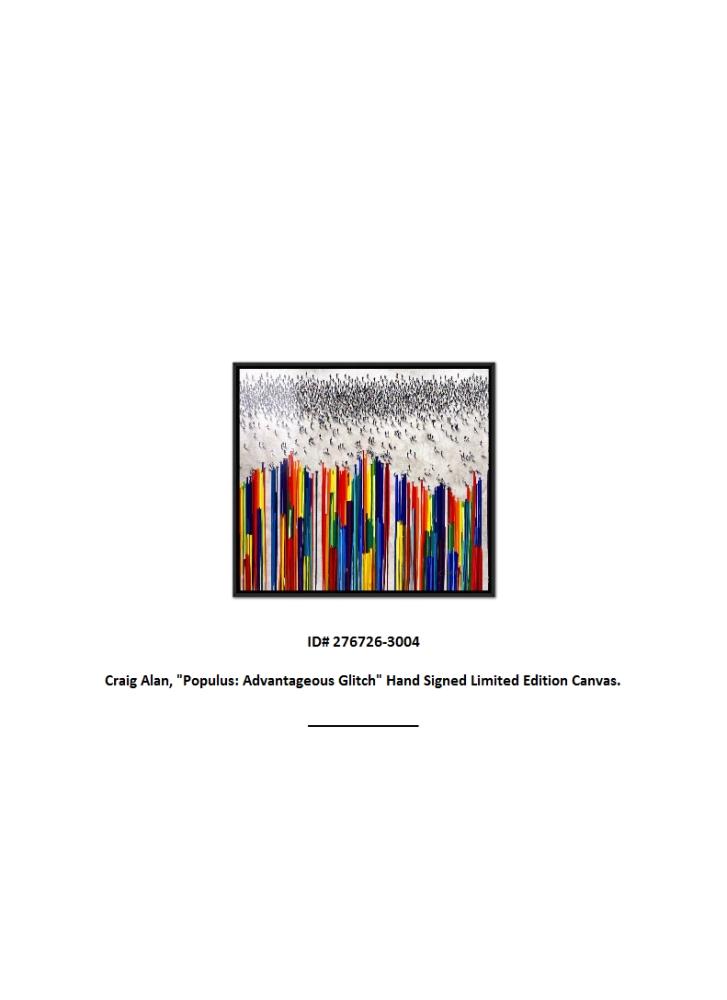 "Populus: Advantageous Glitch" LE 37x41 Custom Framed Giclee on Canvas by Craig Alan (Artova) at PristineAuction.com "Populus: Advantageous Glitch" LE 37x41 Custom Framed Giclee on Canvas by Craig Alan (Artova) at PristineAuction.com