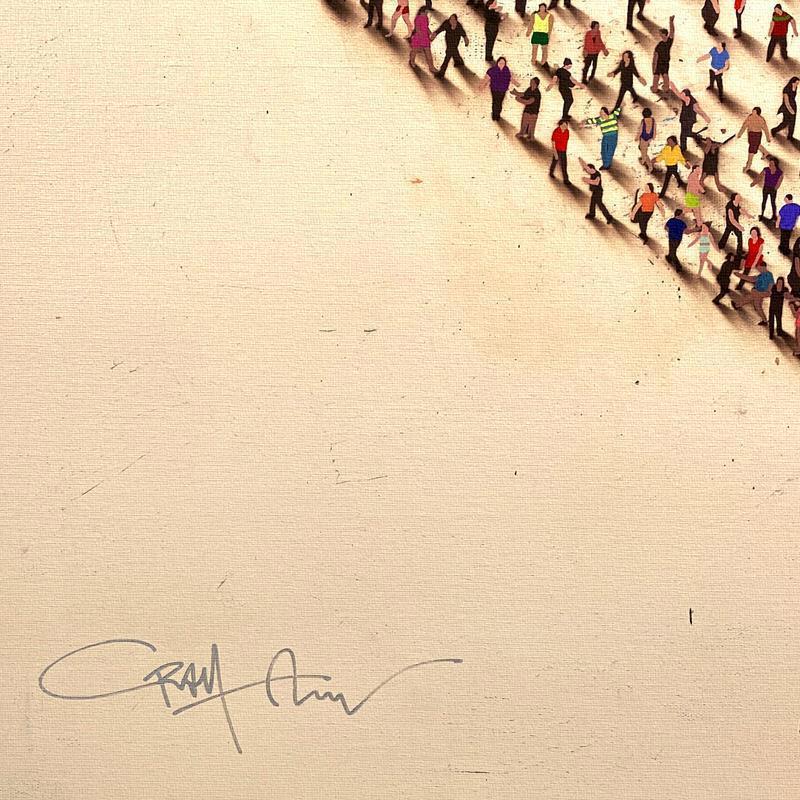 "Populus: Little Blue Box" LE 37x37 Custom Framed Giclee on Canvas by Craig Alan (Artova) at PristineAuction.com "Populus: Little Blue Box" LE 37x37 Custom Framed Giclee on Canvas by Craig Alan (Artova) at PristineAuction.com