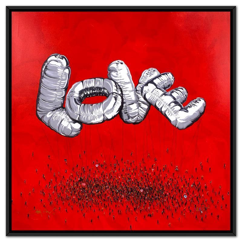 "Populus: Love High" LE 41x41 Custom Framed Giclee on Canvas by Craig Alan (Artova) at PristineAuction.com "Populus: Love High" LE 41x41 Custom Framed Giclee on Canvas by Craig Alan (Artova) at PristineAuction.com