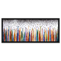 "Populus: Color Gravity" LE 25x61 Custom Framed Giclee on Canvas by Craig Alan (Artova) at PristineAuction.com