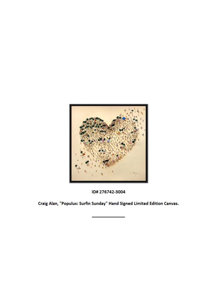 "Populus: Surfin Sunday" LE 41x41 Custom Framed Giclee on Canvas by Craig Alan (Artova) at PristineAuction.com "Populus: Surfin Sunday" LE 41x41 Custom Framed Giclee on Canvas by Craig Alan (Artova) at PristineAuction.com