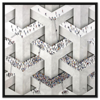 "Populus: The Crossover" LE 41x41 Custom Framed Giclee on Canvas by Craig Alan (Artova) at PristineAuction.com