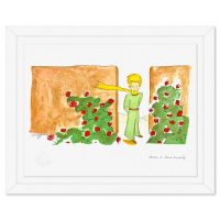 "The Little Prince In The Garden" LE 16x20 Custom Framed Lithograph on Paper by Antoine de Saint-Exupery (Artova) at PristineAuction.com