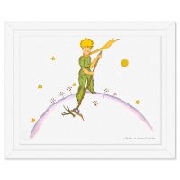 "The Little Prince On His Planet" LE 16x20 Custom Framed Lithograph on Paper by Antoine de Saint-Exupery (Artova) at PristineAuction.com