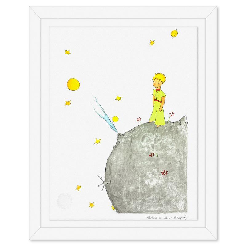 "The Little Prince On Asteroid B-612" LE 20x16 Custom Framed Lithograph on Paper by Antoine de Saint-Exupery (Artova) at PristineAuction.com "The Little Prince On Asteroid B-612" LE 20x16 Custom Framed Lithograph on Paper by Antoine de Saint-Exupery (Artova) at PristineAuction.com