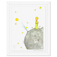 "The Little Prince On Asteroid B-612" LE 20x16 Custom Framed Lithograph on Paper by Antoine de Saint-Exupery (Artova) at PristineAuction.com