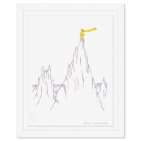 "The Little Prince On A High Mountain" LE 20x16 Custom Framed Lithograph on Paper by Antoine de Saint-Exupery (Artova) at PristineAuction.com