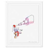 "The Astronomer" LE 20x16 Custom Framed Lithograph on Paper by Antoine de Saint-Exupery (Artova) at PristineAuction.com
