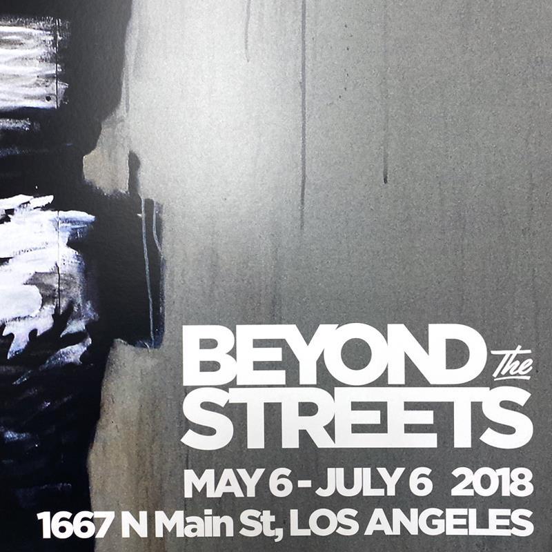 "Vandalism as Modern Art - Beyond the Streets" 27x37 Custom Framed Original Event Poster by Banksy (Artova) at PristineAuction.com "Vandalism as Modern Art - Beyond the Streets" 27x37 Custom Framed Original Event Poster by Banksy (Artova) at PristineAuction.com