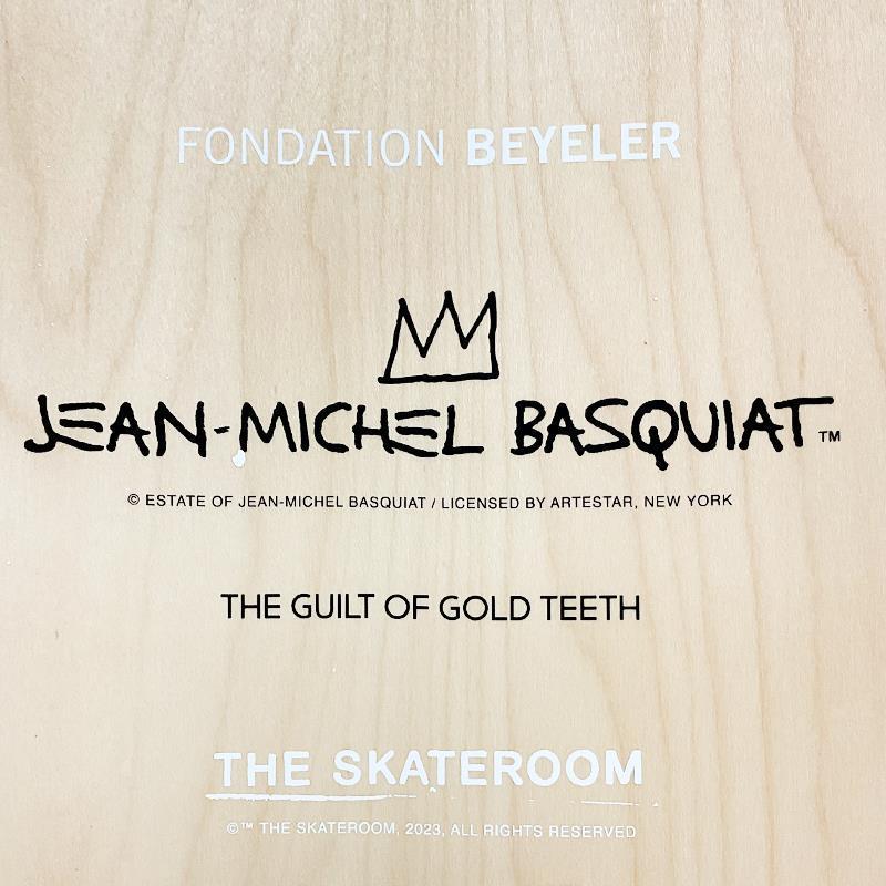 "The Guilt of Gold Teeth, 1982" Custom Framed Skateboard Triptych by Jean-Michel Basquiat (Artova) at PristineAuction.com "The Guilt of Gold Teeth, 1982" Custom Framed Skateboard Triptych by Jean-Michel Basquiat (Artova) at PristineAuction.com