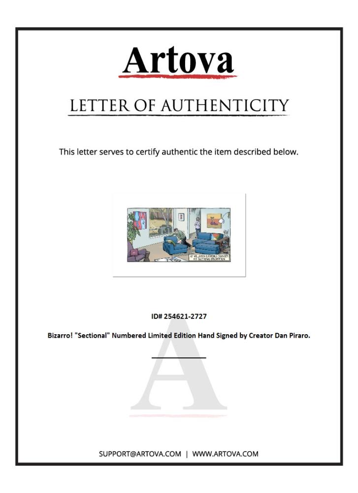 Bizarro "Sectional" LE 8x15 Giclee on Paper by Dan Piraro (Artova) at PristineAuction.com Bizarro "Sectional" LE 8x15 Giclee on Paper by Dan Piraro (Artova) at PristineAuction.com