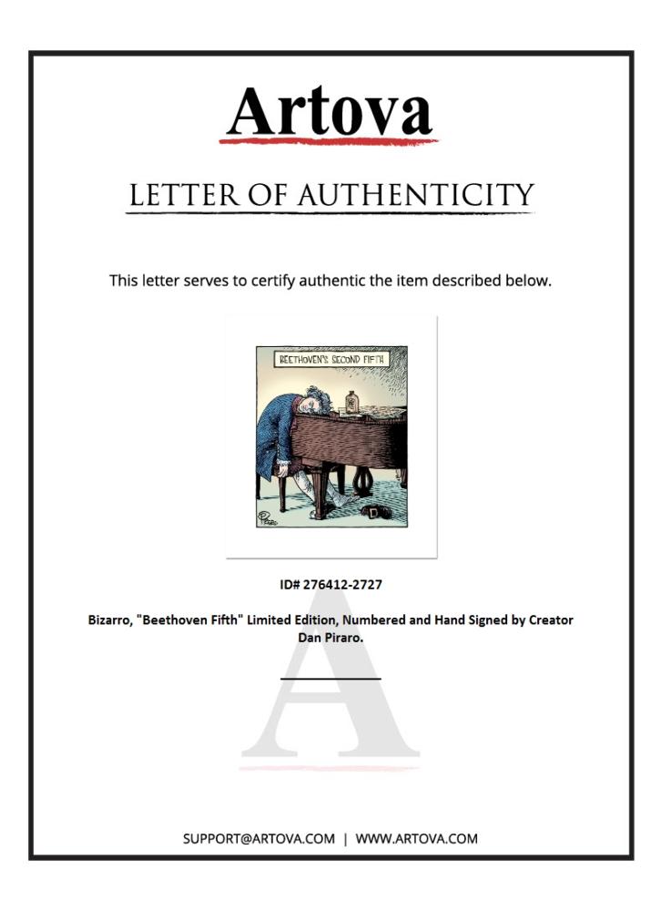 Bizarro "Beethoven Fifth" LE 16x14 Giclee on Paper by Dan Piraro (Artova) at PristineAuction.com Bizarro "Beethoven Fifth" LE 16x14 Giclee on Paper by Dan Piraro (Artova) at PristineAuction.com