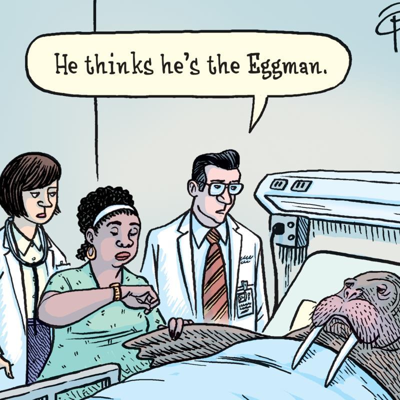 Bizarro "Eggman Walrus" LE 16x14 Giclee on Paper by Dan Piraro (Artova) at PristineAuction.com Bizarro "Eggman Walrus" LE 16x14 Giclee on Paper by Dan Piraro (Artova) at PristineAuction.com