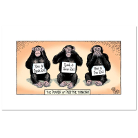 Bizarro "Optimistic Chimps" LE 12x19 Giclee on Paper by Dan Piraro (Artova) at PristineAuction.com