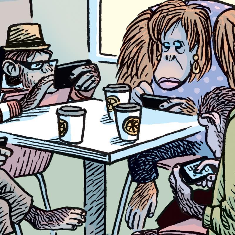 Bizarro "Planet Of Apps" LE 16x14 Giclee on Paper by Dan Piraro (Artova) at PristineAuction.com Bizarro "Planet Of Apps" LE 16x14 Giclee on Paper by Dan Piraro (Artova) at PristineAuction.com