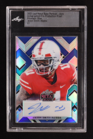 Jaxon Smith-Njigba 2023 Leaf Pro Set Metal Goin' Pro Autographs Prismatic Blue Pre-Production Proof RC #1/1 (Leaf Encapsulated) at PristineAuction.com