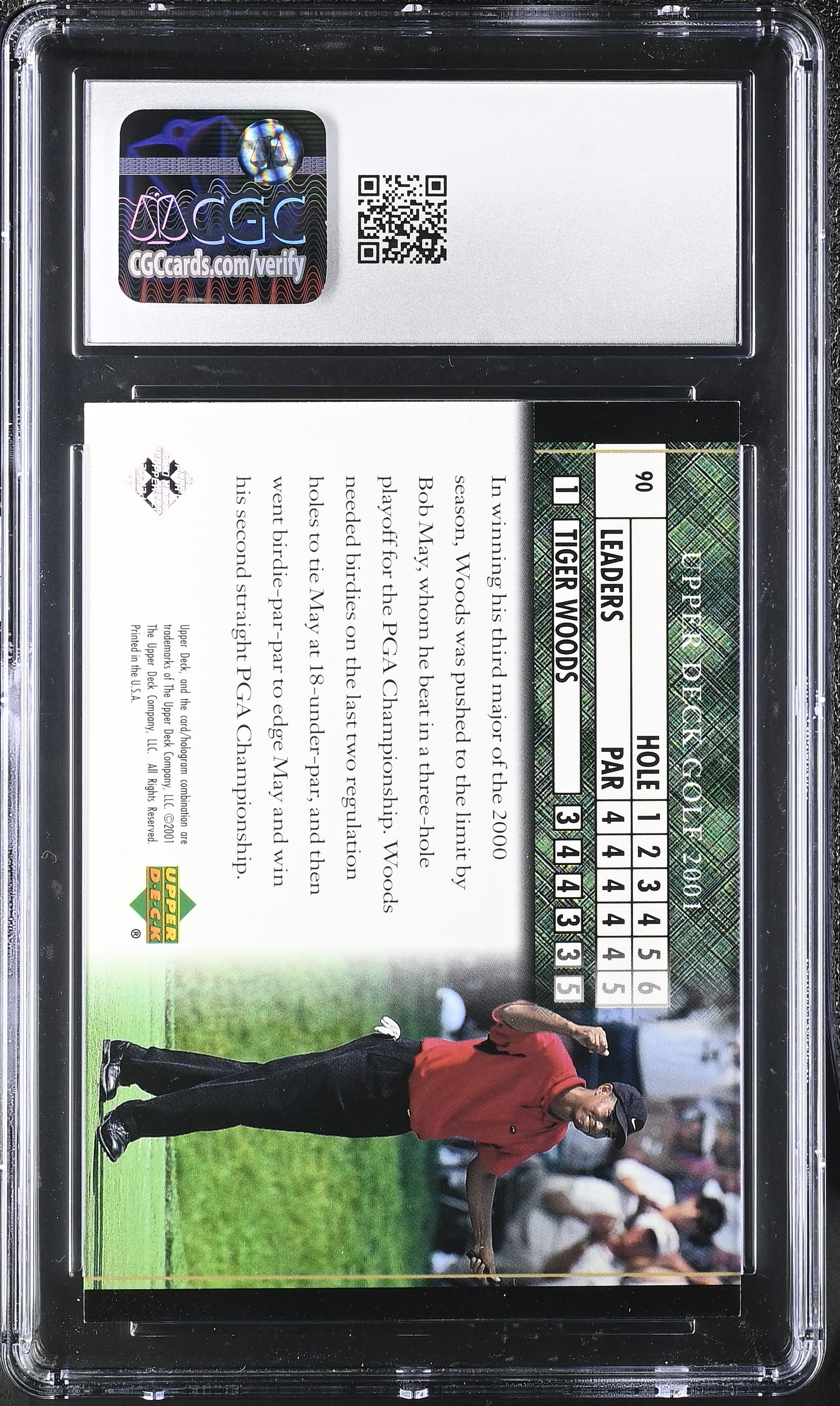 Tiger Woods 2001 Upper Deck #90 LB RC (CGC 9) at PristineAuction.com Tiger Woods 2001 Upper Deck #90 LB RC (CGC 9) at PristineAuction.com