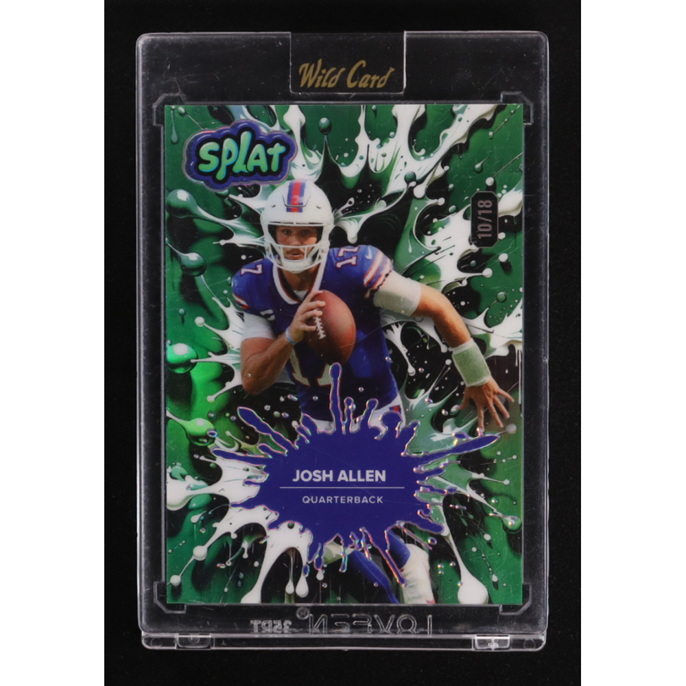 Josh Allen 2025 Wild Card Splat Background Green #SBGRE01-JA #10/18 ...